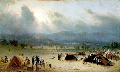 Das 7. US-Regiment in der Nähe von Frederick, Maryland, 1863